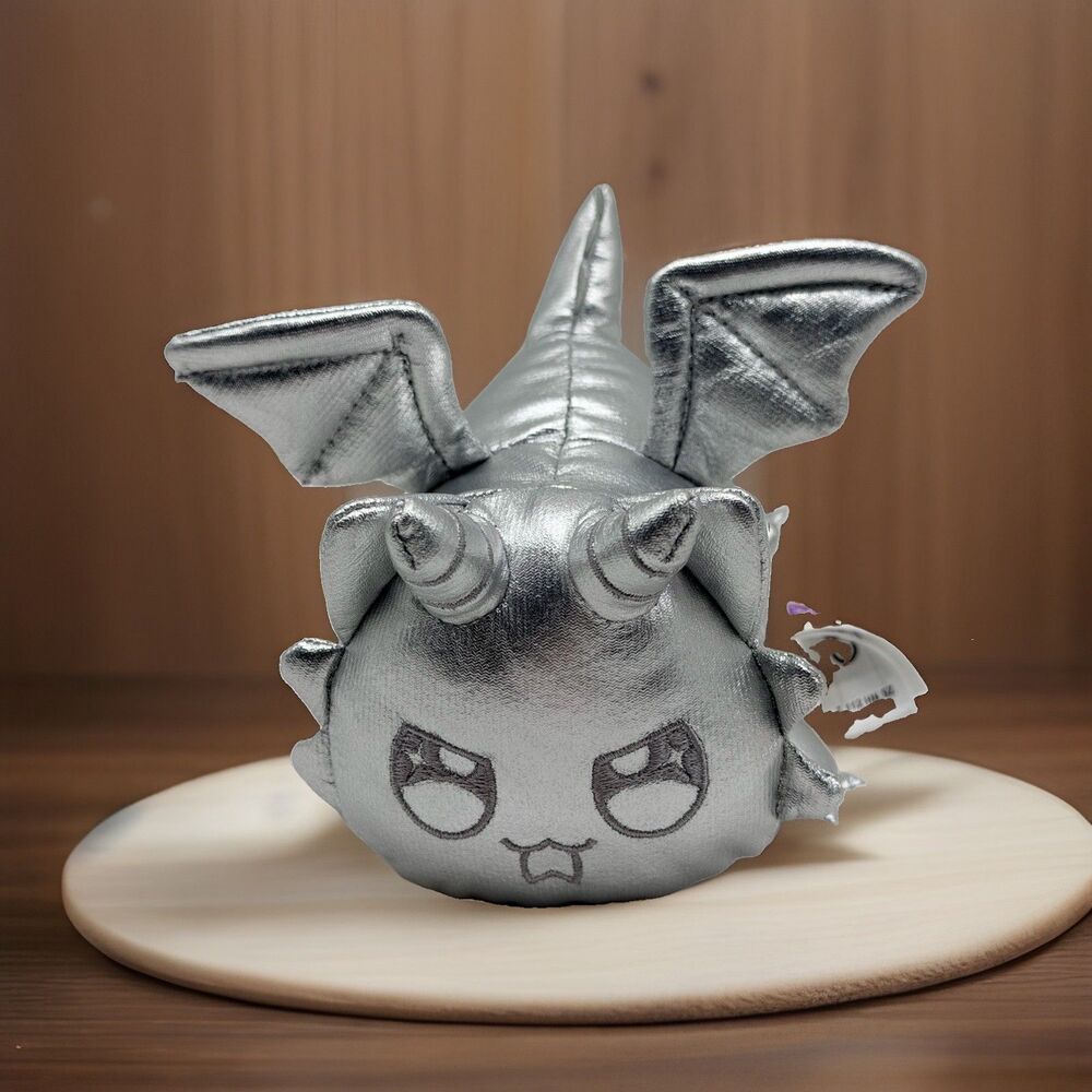 2025 Aphmau Meemeows Mystery 6" Plush Gemstone Silver Dragon Cat
